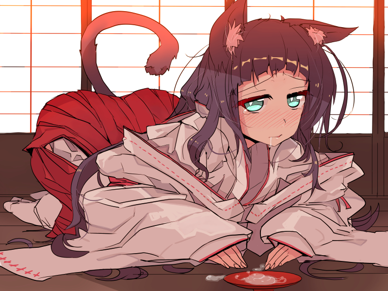 R18/带台本翻译猫巫女的口虐与肛虐 为了得到精液甚至下跪的故事