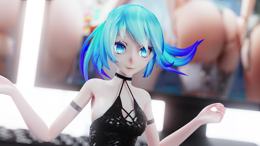 [MMD]黑丝短裙双马尾miku_bad_boy[2K / 494M]