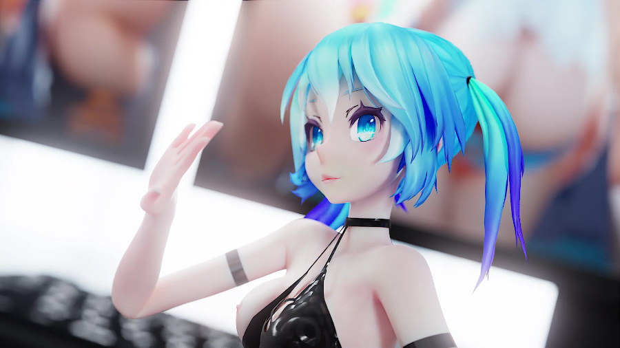 [MMD]黑丝短裙双马尾miku_bad_boy[2K / 494M]