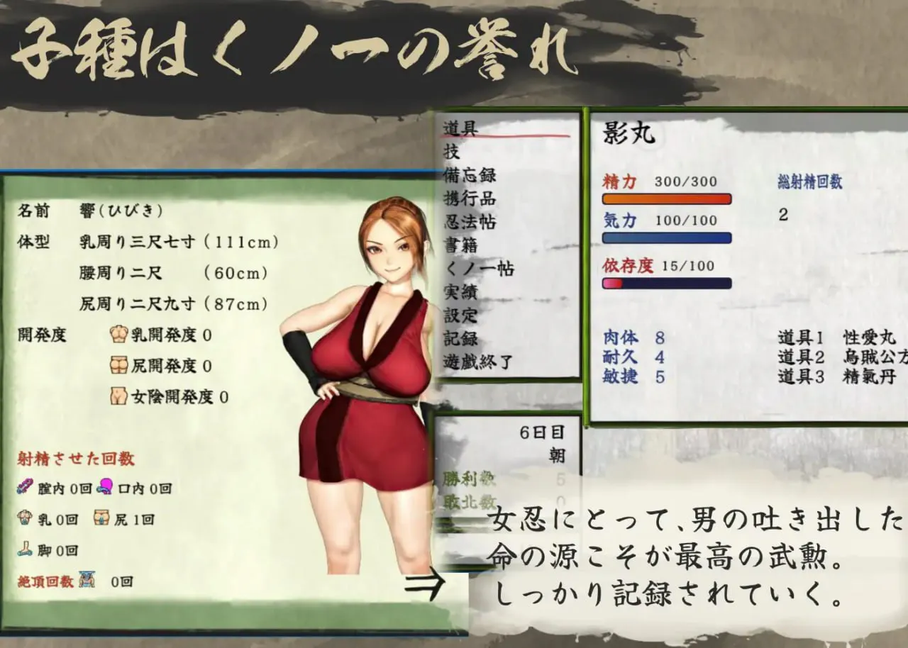 [RPG汉化PC] 女忍者性技决战活剧 宽永夜伽合战 くノ一性技決戦活劇 寛永夜伽合戦 [FM/BD  1G]